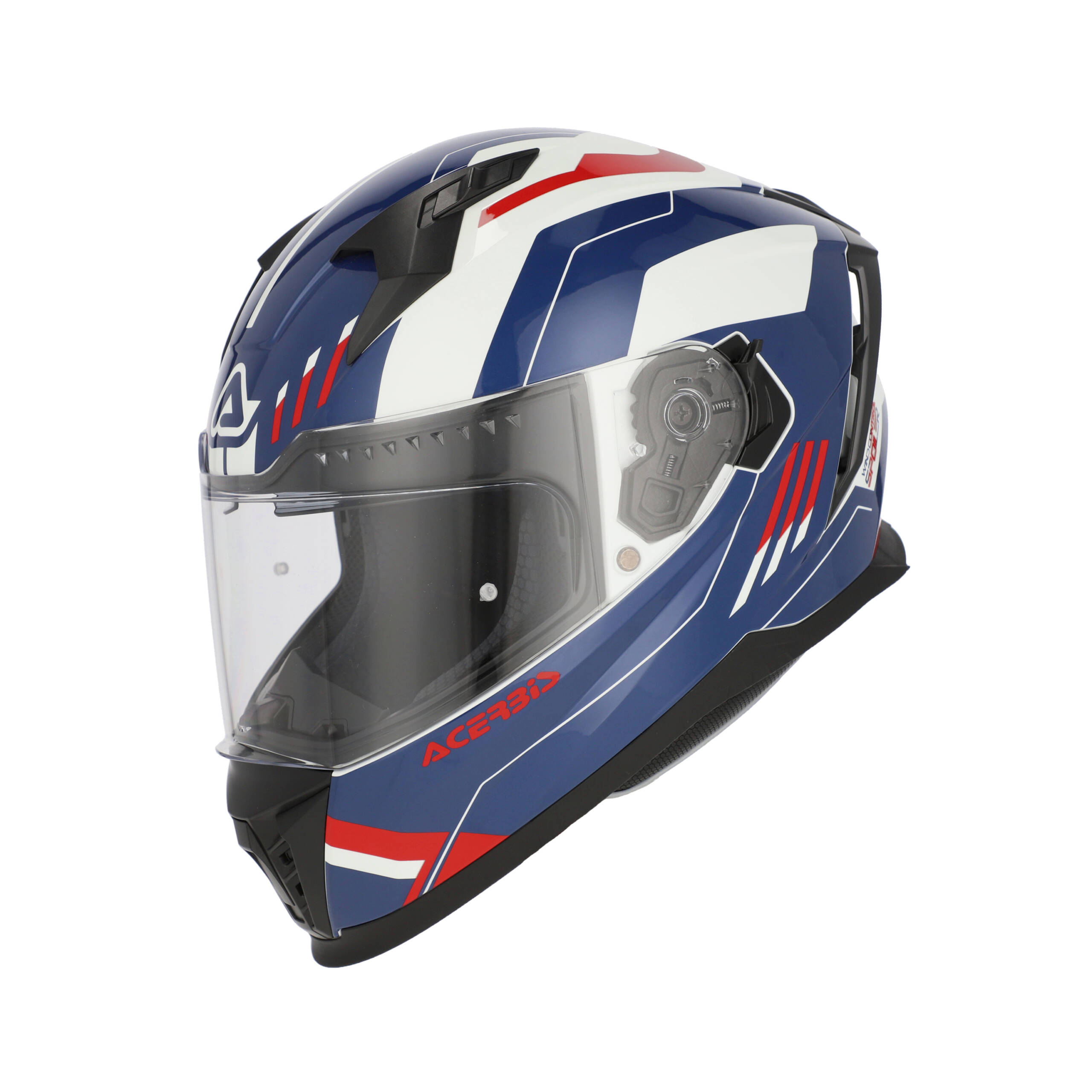 034 Alb / Albastru / Rosu